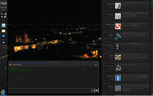 Praha v noci (KDE 4.3, Arch Linux)