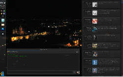 Praha v noci (KDE 4.3, Arch Linux)