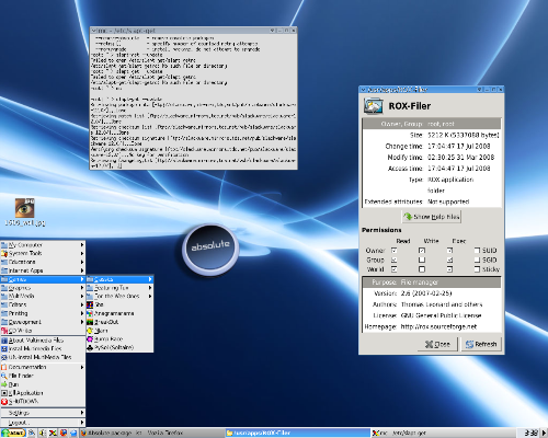 Absolute Linux with IceWM+ROX