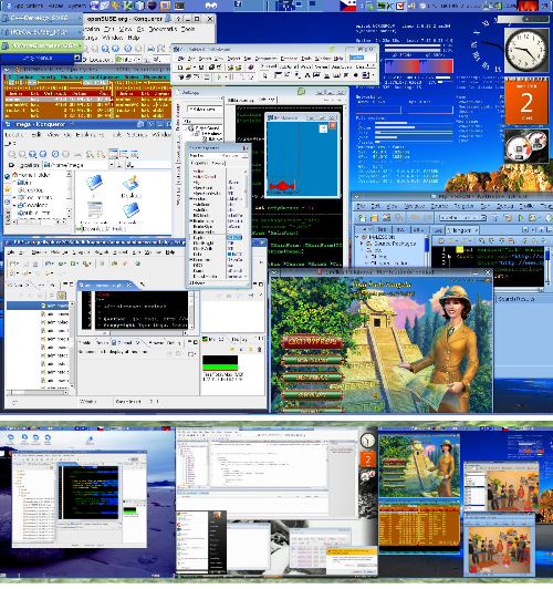 Gnome,Compiz,Conky,VMWare,Wine,DosBox