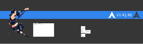 Openbox, téma Nova Blue + Conky