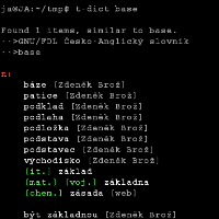 StarDict v konzoli a barevne, obrázek 1