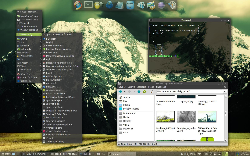linux mint 7 + xfce + kompozitor