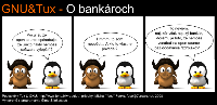 Komix GNU&Tux - O bankároch, obrázek 1