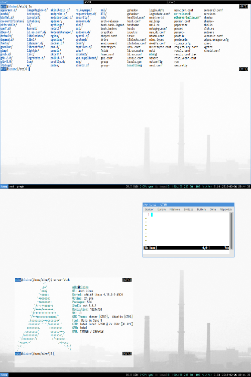 Arch linux + i3 wm 