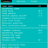 Midnight Commander a ctrl-x, obrázek 2