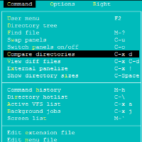 Midnight Commander a ctrl-x, obrázek 1