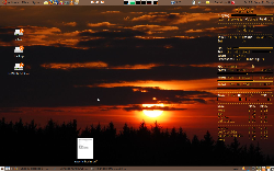 Gnome + výchozí téma Ubuntu 8.10 + conky