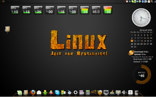 V jednoduchosti je síla - Oranžočerný desktop