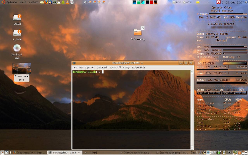 Gnome (téma Human) + Conky ...