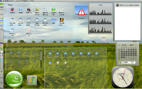 KDE 4.2.3, témata Aya a Plastik