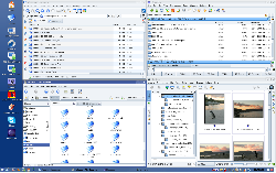 KDE3 desktop s KDE4 a Gnome aplikacemi sladěné pomocí QtCurve