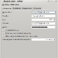 KDE4 KMail a Gmail pomocí IMAP a SMTP, obrázek 1