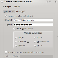 KDE4 KMail a Gmail pomocí IMAP a SMTP, obrázek 4