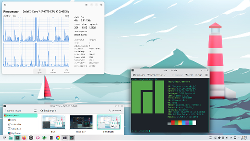 Manjaro + Plasma 6 na 11 let starém PC