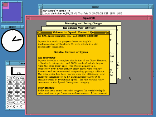 Slackware 1.1.2 + Squeak 1.13