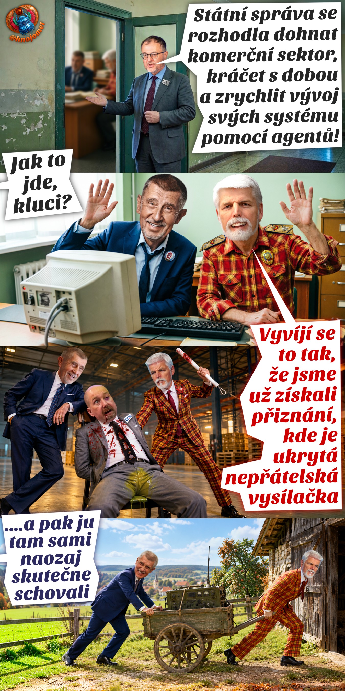 agenti Bureš a Pávek z agentury pro DIAbetiky zasahují. Konkretně zasahují Ondřeje Filipa vod CZ.NICek pendrekem do hlavy