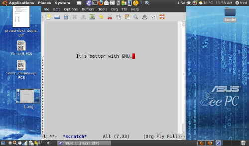 Ubuntu 9.10. Asus EEE PC 1005HA