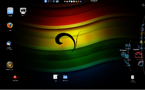 mdv2009.0 + KDE 4.1 + cairo-dock