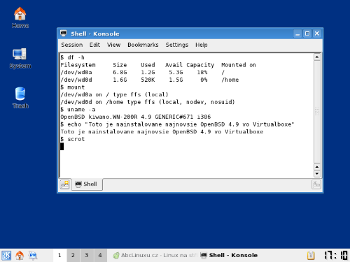 OpenBSD 4.9 vo Virtuale