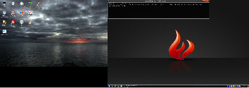 Gentoo + 2 monitory (ntb + ext. 20")