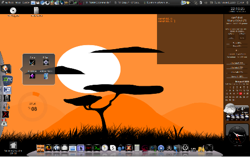 Ubuntu 10.10 v oranžovo-černém kabátku