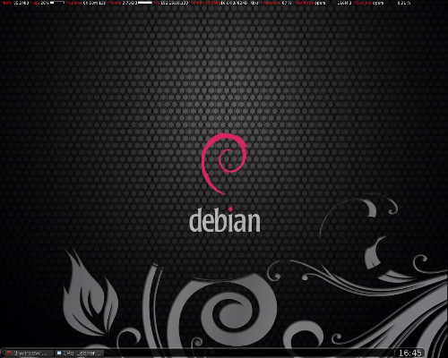 Debian Squeeze - openbox, tint2, conky