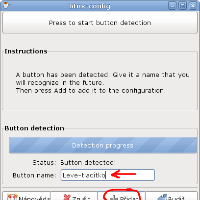 Detekce tlačítka myši v btnx-config 3