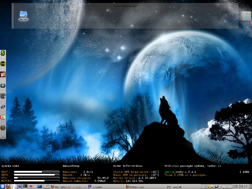 ArchLinux, KDE 4.6.5, Conky
