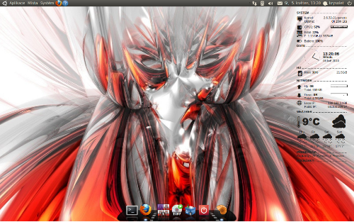 Ubuntu 10.04, Gnome, Conky, Cairo-dock