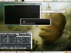 Compiz + Emerald - Beryl red theme (upravené), legacy engine.