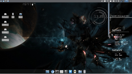 XFCE + Conky + Tilda