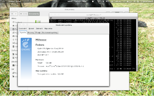 Gnome 3.6.2, Fedora 18