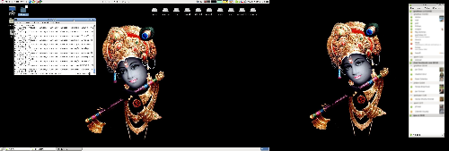 Dvoj-monitorový pracovní desktop