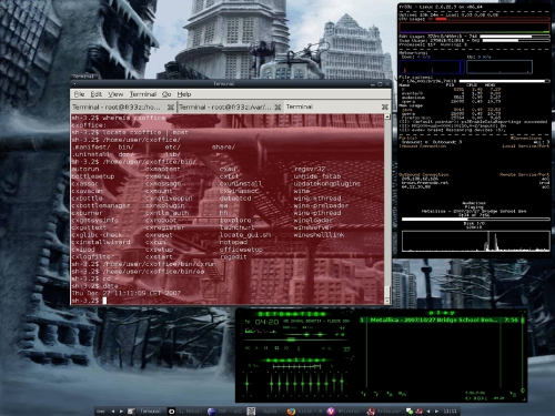 Fluxbox && conky && xterm && audacious
