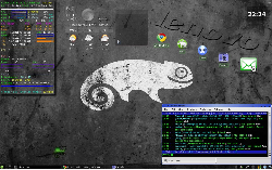 GreySuSE, KDE 4.3.4, Compiz, Emerald WM